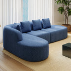 Daluvenix 114 Inch Boneless Couches for Living Room Modern Modular Sectional Sofa