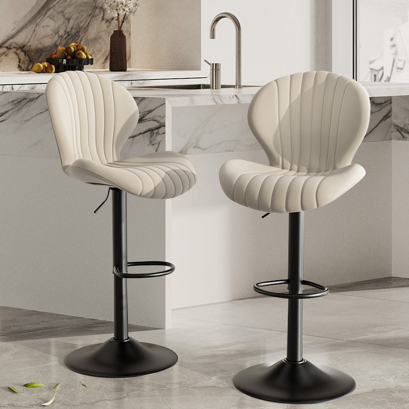 Daluvenix Swivel Bar Stools Set of 1/2/3/4 with Back, Adjustable Counter Height Bar Chairs with Heavy Duty Metal Base for Kitchen Island Dining Room Pub