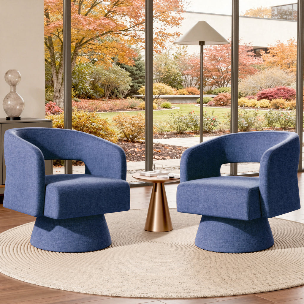 Daluvenix 360° Swivel Accent Chair Modern Luxury Barrel Chairs