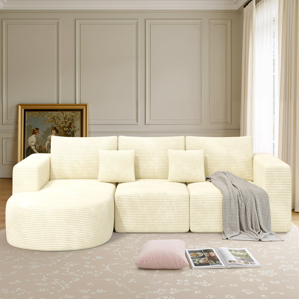 Daluvenix 104” Modular Sectional Sofa L-Shape Couch with Chaise