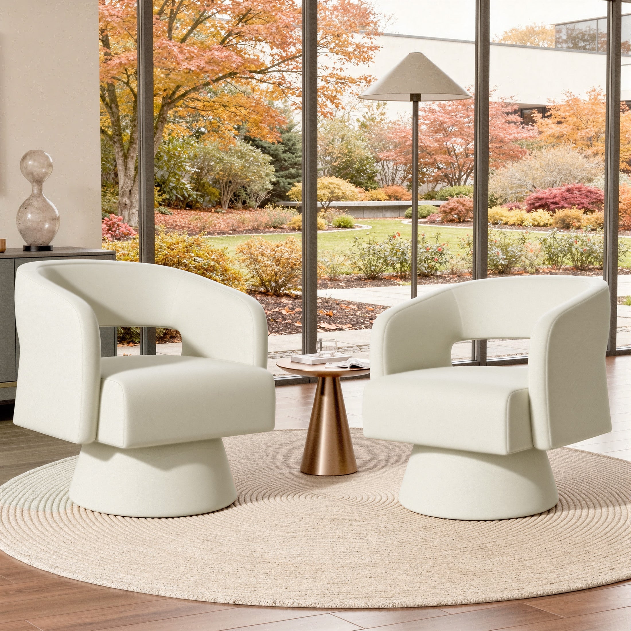 Daluvenix 360° Swivel Accent Chair Modern Luxury Barrel Chairs