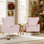 Daluvenix Velvet Accent Chair for Living Room, Modern Arm Chair with Pillow, Single Sofa Lounge Chair for Bedroom & Reading Room