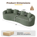 Daluvenix 110" Modular Sectional Sofa Modern 4 Seater Curved Sofa Couch for Living Room