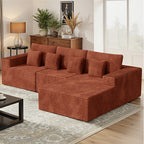 Daluvenix 111” Modular Sectional Sofa Cloud Sectional Couch with L-Shape Chaise