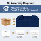 Daluvenix 4-in-1 Folding Convertible Sofa Bed 81 Inch Oversized Corduroy Upholstered Boneless Couch Loveseat Sleeper with Pull Out Bed