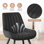 Daluvenix Modern Dining Chairs Set of 2/4, Upholstered Fabric Comfy Kitchen Dining Chairs with Metal Legs & Thick Cushions for Dining Living Room