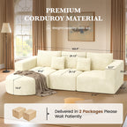 Daluvenix 104” Modular Sectional Sofa L-Shape Couch with Chaise