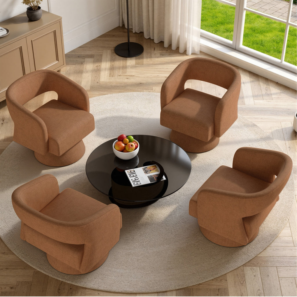 Daluvenix 360° Swivel Accent Chair Modern Luxury Barrel Chairs