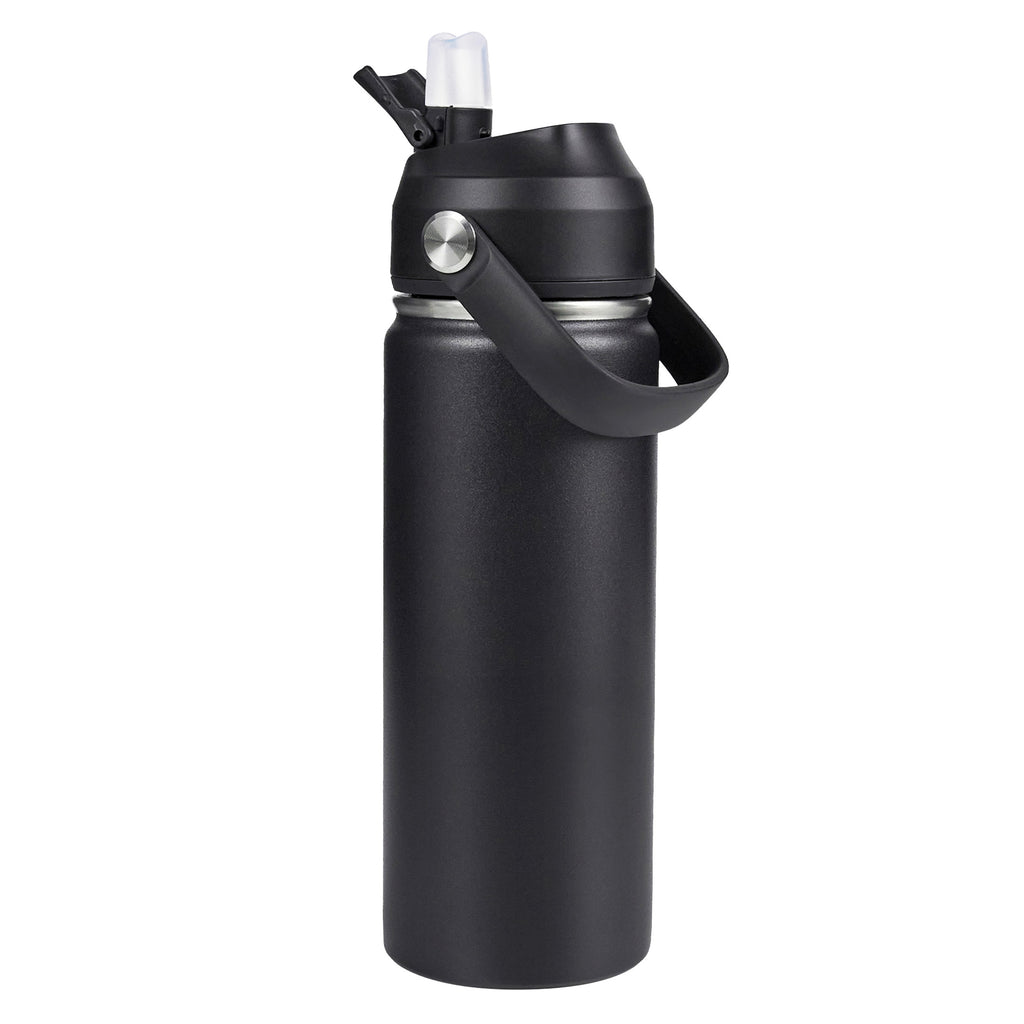 Daluvenix Stainless Steel Water Bottle with Straw Lid, 18oz / 24oz Vacuum Insulated Water Bottles for Sports, Travel