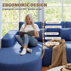 Daluvenix 112" L Shaped Modern Modular Sectional Curved Sofa