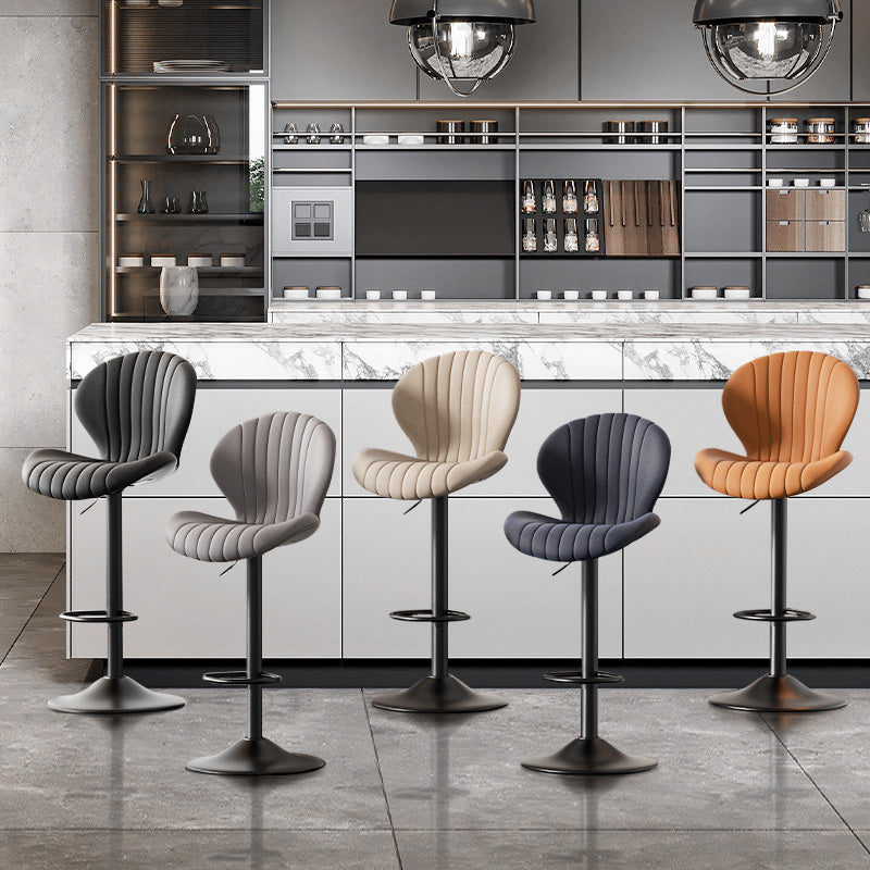 Daluvenix Swivel Bar Stools Set of 1/2/3/4 with Back, Adjustable Counter Height Bar Chairs with Heavy Duty Metal Base for Kitchen Island Dining Room Pub