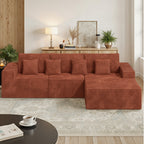 Daluvenix 111” Modular Sectional Sofa Cloud Sectional Couch with L-Shape Chaise