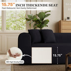 Daluvenix Modern Curved Sofa 126'' Oversized Boneless Cloud Sectional Couch
