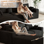 Daluvenix 113" Modern Modular Sectional Sofa L-Shaped Couch U-Shaped loud Couches Sofa Bed