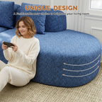 Daluvenix 114 Inch Boneless Couches for Living Room Modern Modular Sectional Sofa