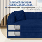 Daluvenix 4-in-1 Folding Convertible Sofa Bed 81 Inch Oversized Corduroy Upholstered Boneless Couch Loveseat Sleeper with Pull Out Bed