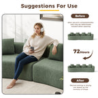 Daluvenix 110" Modular Sectional Sofa Modern 4 Seater Curved Sofa Couch for Living Room