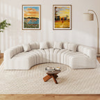 Daluvenix 128''Oversized Round Curved Sofa Modern Round Modular Sectional Sofa