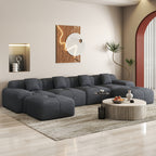 Daluvenix 122" Modern L Shaped Modular Sectional Sofa 4 Seater for Living Room with Deep Seat
