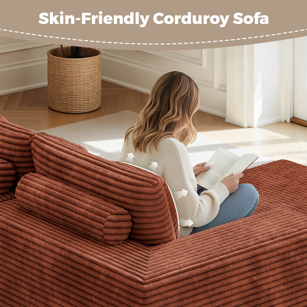 Daluvenix 111” Modular Sectional Sofa Cloud Sectional Couch with L-Shape Chaise