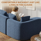 Daluvenix 114 Inch Boneless Couches for Living Room Modern Modular Sectional Sofa