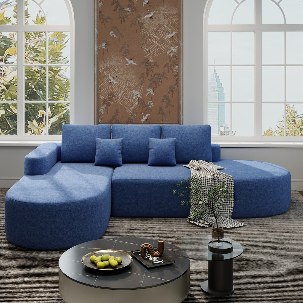 Daluvenix 112" L Shaped Modern Modular Sectional Curved Sofa