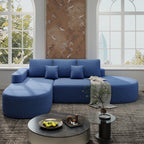 Daluvenix 112" L Shaped Modern Modular Sectional Curved Sofa