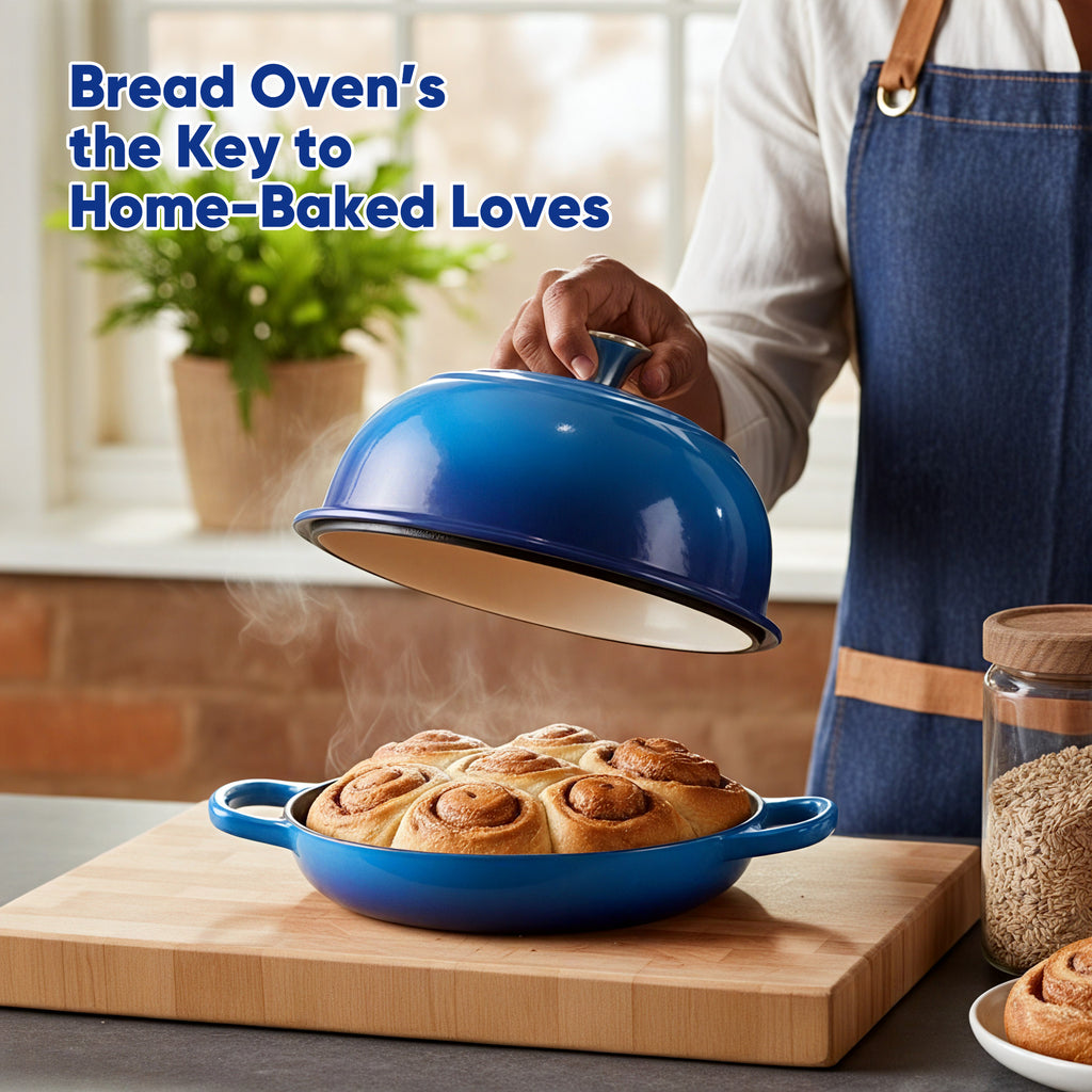 Daluvenix Enameled Cast Iron Dutch Oven for Sourdough Bread Baking, 4.5qt Cast Iron Bread Pot with Lid and Handles, Bread Dutch Oven