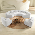 Daluvenix 128''Oversized Round Curved Sofa Modern Round Modular Sectional Sofa
