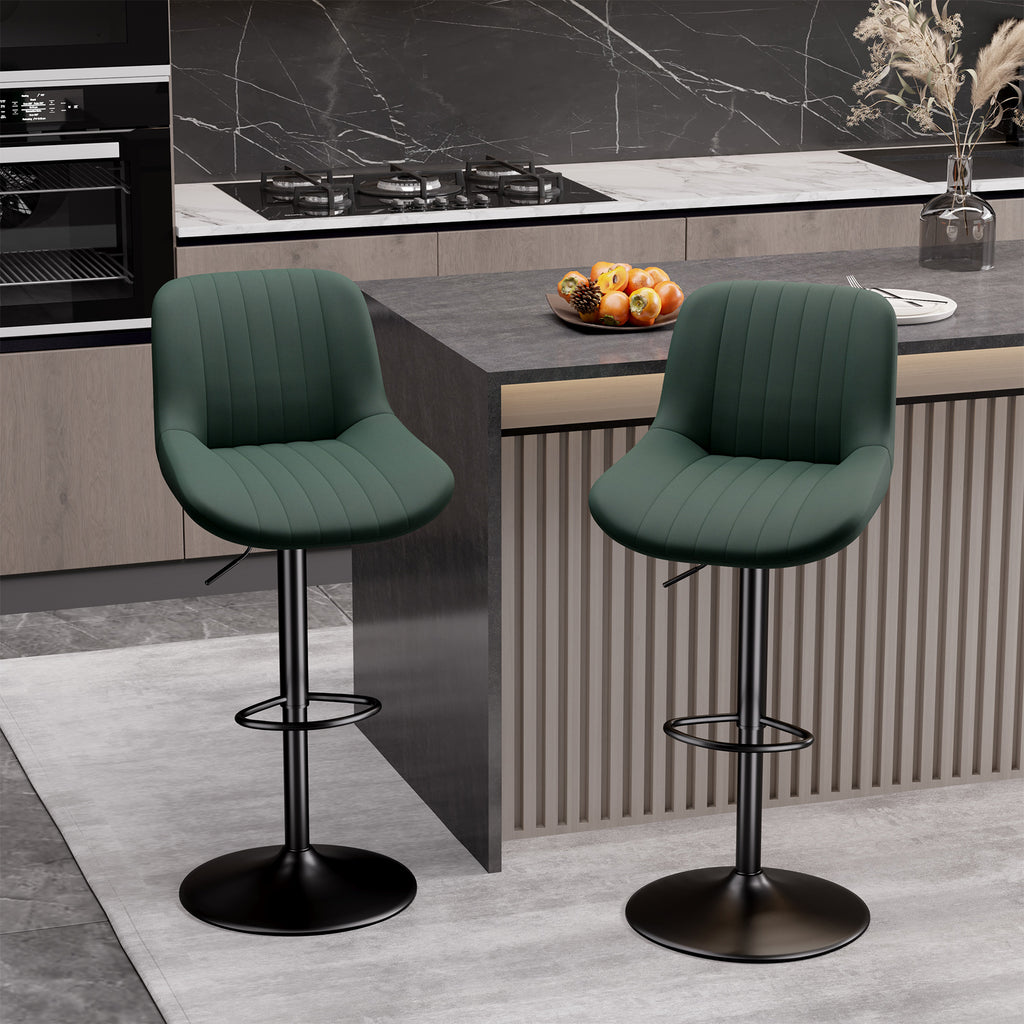 Daluvenix Adjustable Bar Stools Set of 1/2//3/4, Swivel Kitchen Bar Chairs with Back, Modern Tech Fabric Island Chairs for Home Kitchen