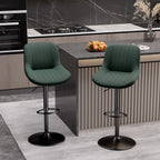 Daluvenix Adjustable Bar Stools Set of 1/2//3/4, Swivel Kitchen Bar Chairs with Back, Modern Tech Fabric Island Chairs for Home Kitchen
