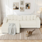 Daluvenix 111''Sectional Cloud Couches L-Shaped Oversized Loveseat Corduroy Couch