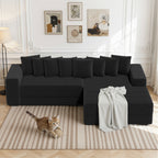 Daluvenix 111''Sectional Cloud Couches L-Shaped Oversized Loveseat Corduroy Couch
