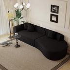 Daluvenix Modern Curved Sofa 126'' Oversized Boneless Cloud Sectional Couch