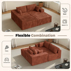 Daluvenix 111” Modular Sectional Sofa Cloud Sectional Couch with L-Shape Chaise