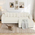 Daluvenix 111''Sectional Cloud Couches L-Shaped Oversized Loveseat Corduroy Couch