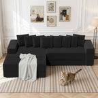 Daluvenix 111''Sectional Cloud Couches L-Shaped Oversized Loveseat Corduroy Couch