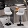 Daluvenix Adjustable Bar Stools Set of 1/2//3/4, Swivel Kitchen Bar Chairs with Back, Modern Tech Fabric Island Chairs for Home Kitchen