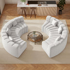 Daluvenix 128''Oversized Round Curved Sofa Modern Round Modular Sectional Sofa