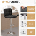Daluvenix Swivel Bar stools set of 2 Modern PU Leather Barstools with Midback