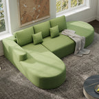 Daluvenix 112" L Shaped Modern Modular Sectional Curved Sofa
