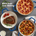 Daluvenix Enameled Cast Iron Dutch Oven for Sourdough Bread Baking, 4.5qt Cast Iron Bread Pot with Lid and Handles, Bread Dutch Oven