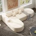 Daluvenix 112" L Shaped Modern Modular Sectional Curved Sofa