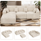 Daluvenix 113" Modern Modular Sectional Sofa L-Shaped Couch U-Shaped loud Couches Sofa Bed