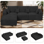 Daluvenix 113" Modern Modular Sectional Sofa L-Shaped Couch U-Shaped loud Couches Sofa Bed