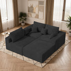 Daluvenix 113" Modern Modular Sectional Sofa L-Shaped Couch U-Shaped loud Couches Sofa Bed