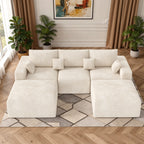 Daluvenix 113" Modern Modular Sectional Sofa L-Shaped Couch U-Shaped loud Couches Sofa Bed